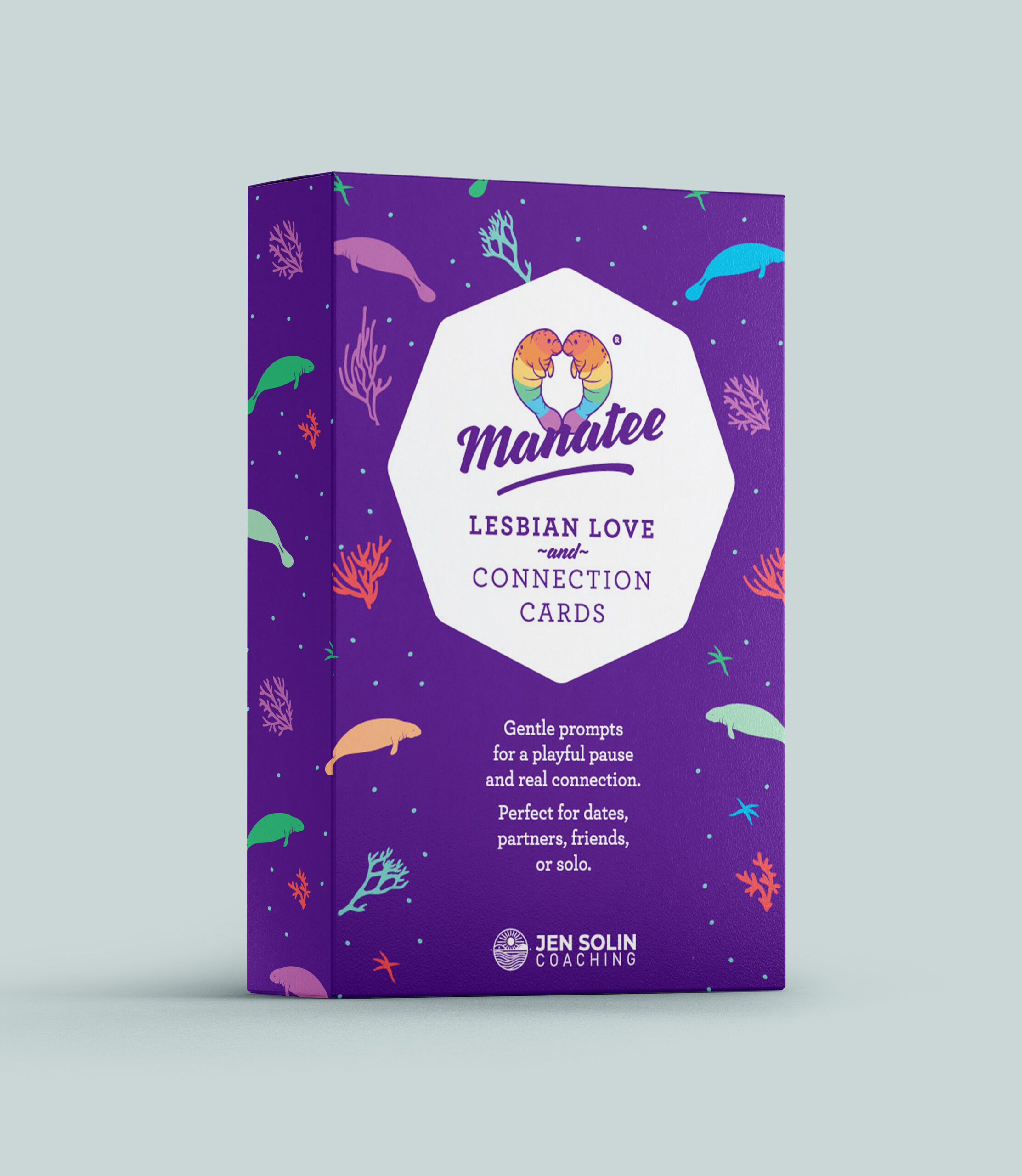 Manatee Lesbian Love & Connection Cards — deck box